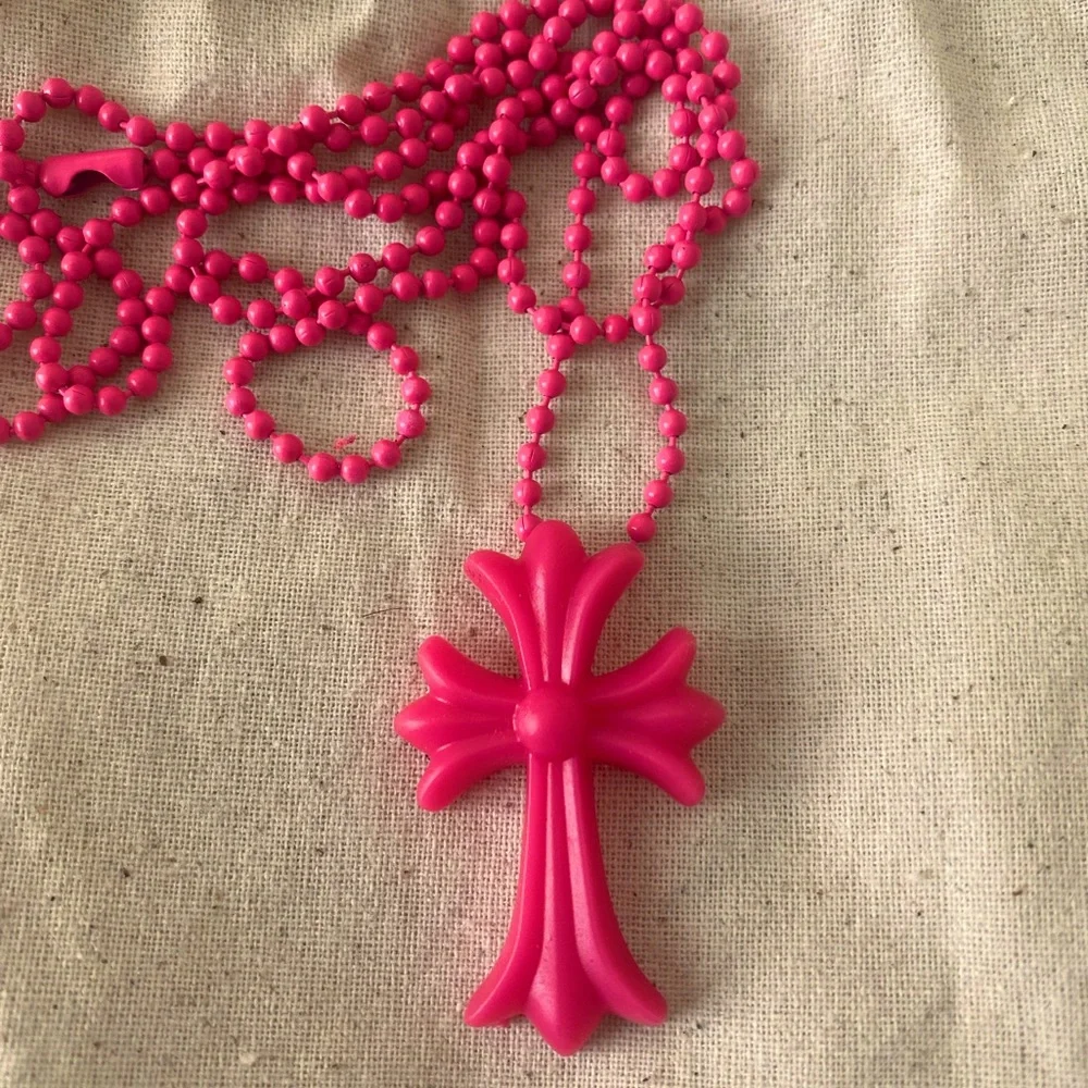 Chrome Hearts 20th Anniversary Tokyo *EXCLUSIVE* Pink Silicone Necklace - Picture 1 of 2